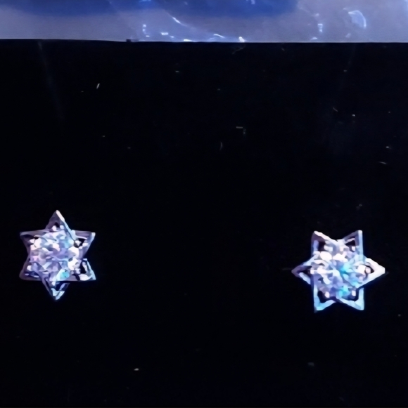 Moissanite Jewelry - Moissanite Star Earrings #22